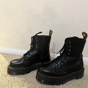 Dr. Martens Jadon Smooth Leather Platform Boots.